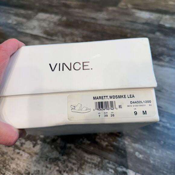 Vince Westport Platform Sandals Womens Size 9M Beige Leather Minimalist NIB - Picture 4 of 12